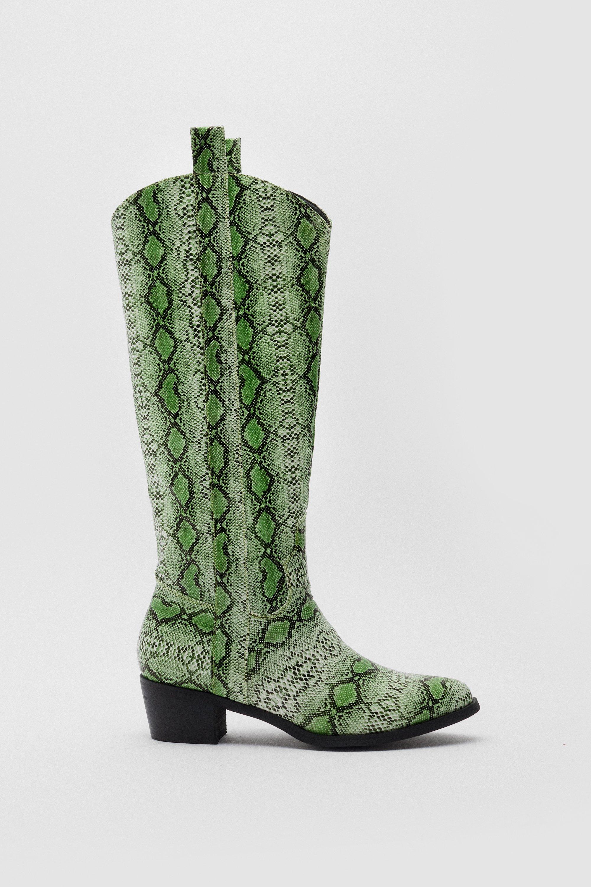 Nasty gal best sale snakeskin boots